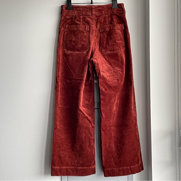 ANTHROPOLOGIE MAEVE The Colette Terracotta Corduroy - Picture 3 of 9